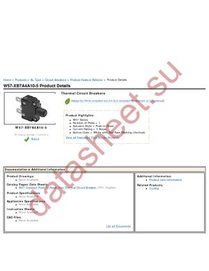 W57-XB7A4A10-5 datasheet  